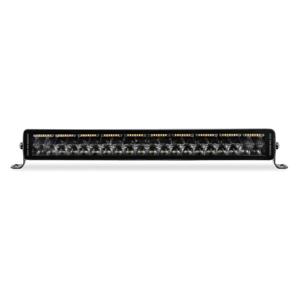 Go Rhino Blackout Combo Series Lights 21.5 Inch Double Row LED Light Bar With Amber Lighting Black Go Rhino