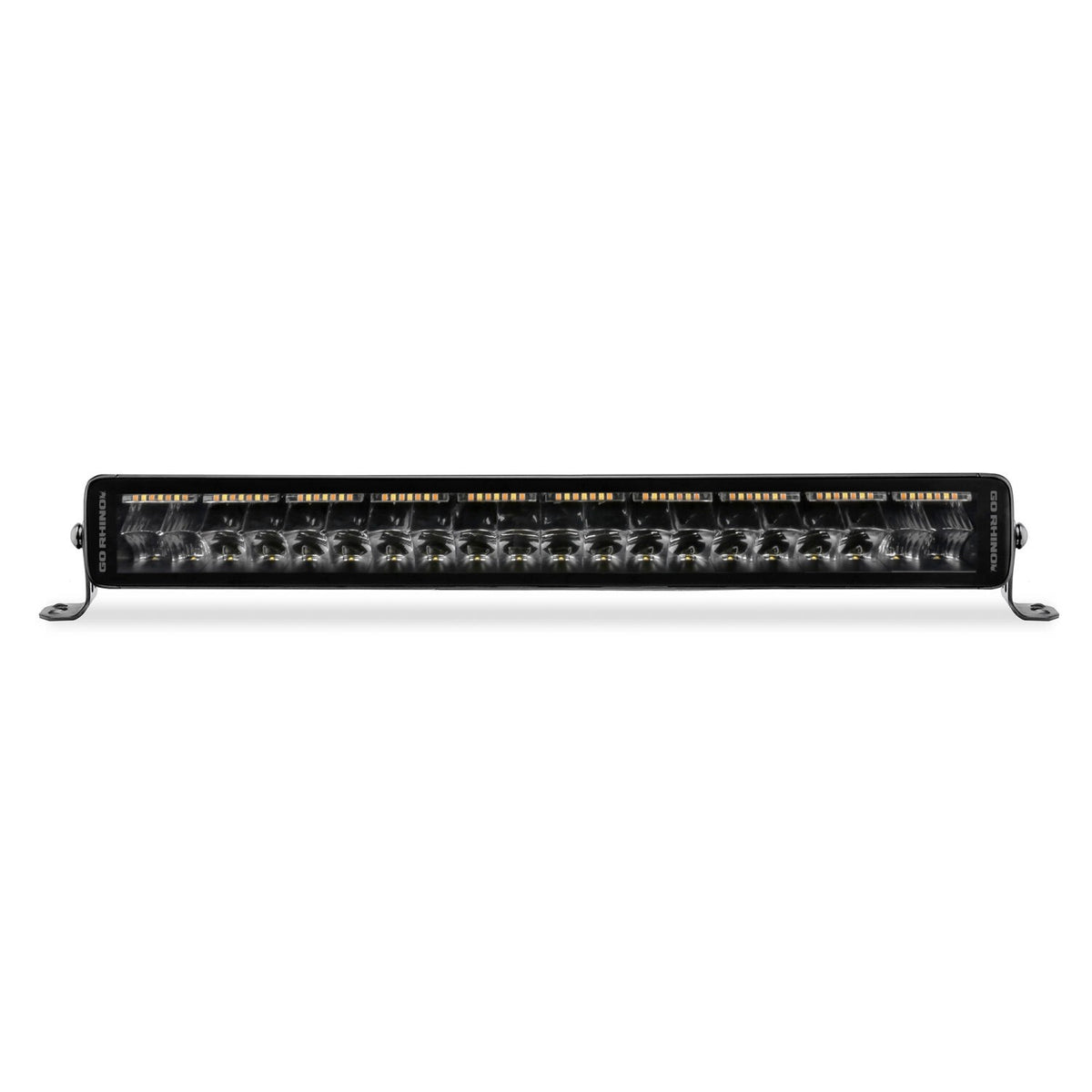 Go Rhino Blackout Combo Series Lights 21.5 Inch Double Row LED Light Bar With Amber Lighting Black Go Rhino