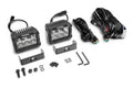 Go Rhino Bright Series Lights Pair of 4x3 Rectangle LED Flood Light Kit Black Go Rhino