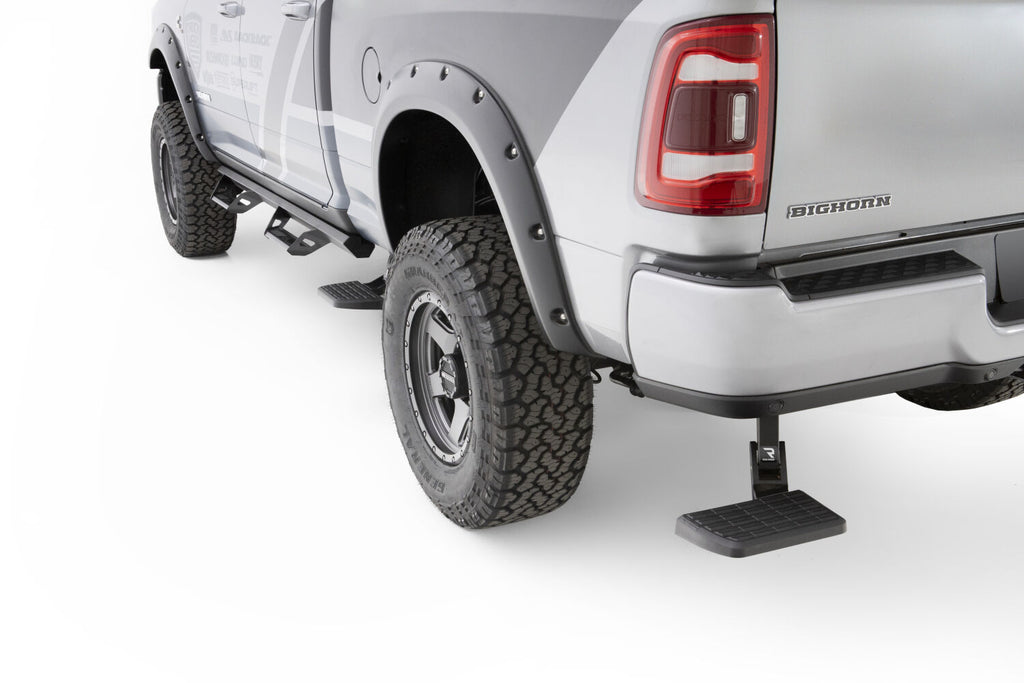 BedStep Retractable Bumper Step For 09-18 Ram 1500 19-22 Ram Classic 10-18 2500/3500 (Excludes Dual Exhaust EcoDiesel Models) AMP Research