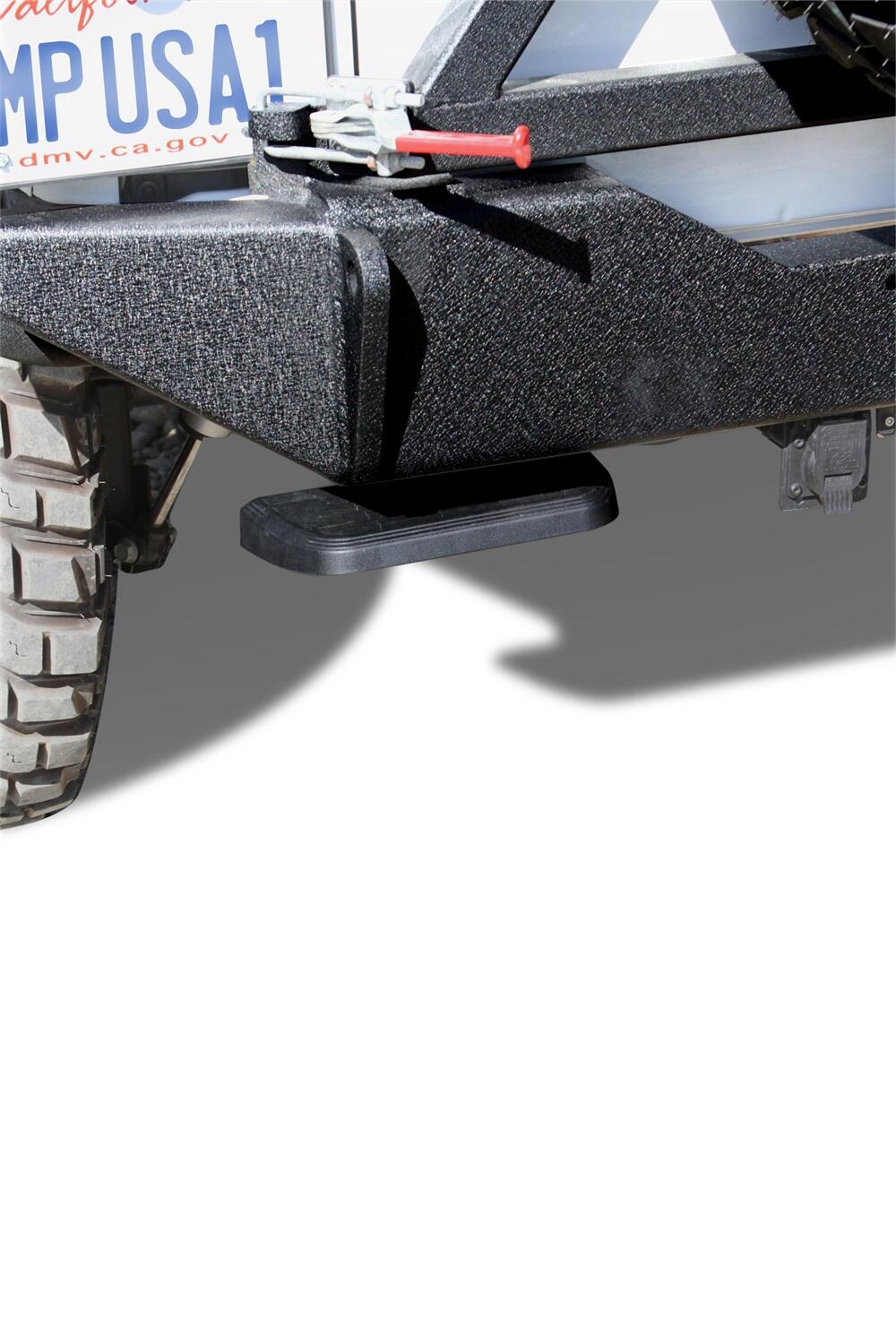 BedStep Retractable Bumper Step For 2007-2018 Jeep Wrangler JK 2-Door (Compatible with some factory and aftermarket bumpers) AMP Research