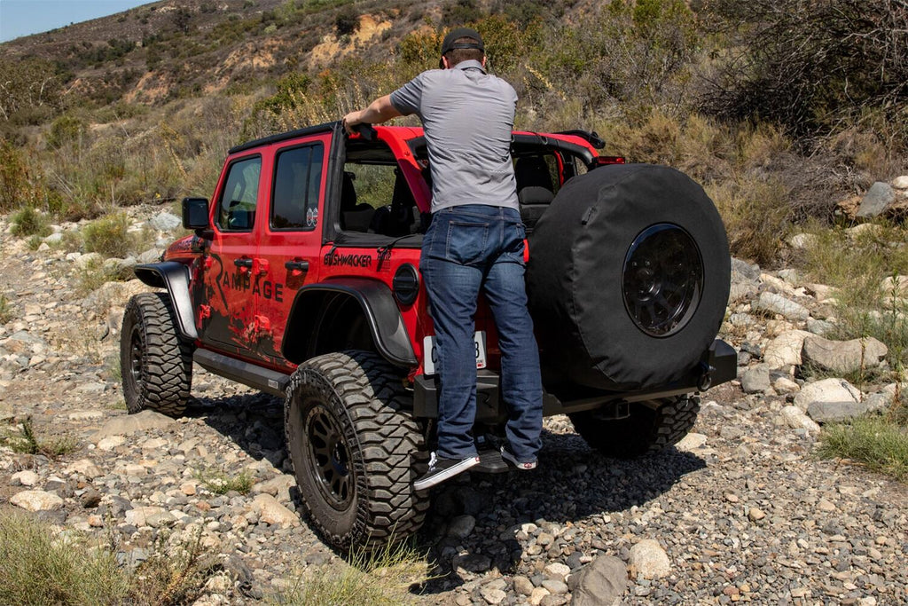 Bedstep Retractable Bumper Step For 2018 Jeep Wrangler JL (Compatible with some factory and aftermarket bumpers) AMP Research