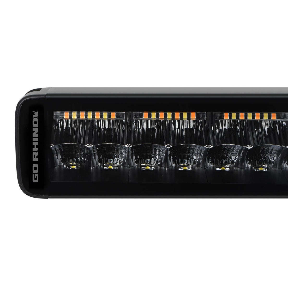 Go Rhino Blackout Combo Series Lights 42 Inch Double Row LED Light Bar With Amber Lighting Black Go Rhino