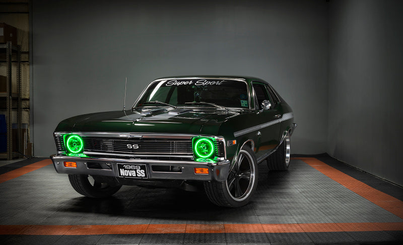 Oracle Pre-Installed Lights 7 IN. Sealed Beam - Green Halo