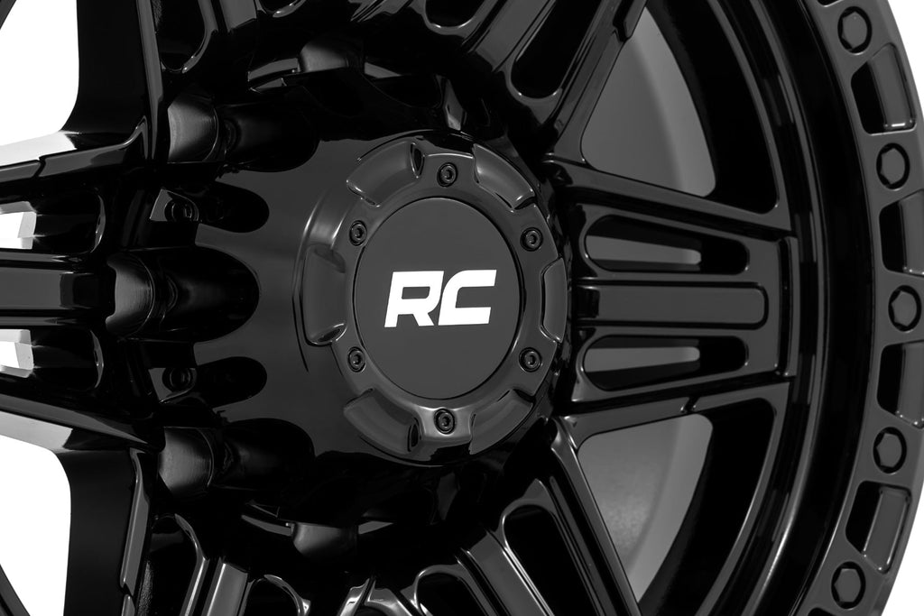 76 Series Wheel Simulated Bead Lock Gloss Black 17x9 Rough Country