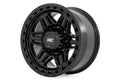 76 Series Wheel Simulated Bead Lock Gloss Black 17x9 Rough Country