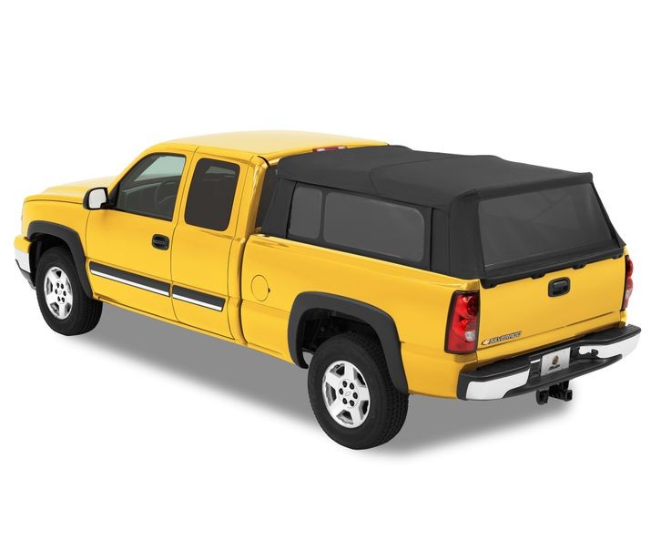 Supertop Truck Bed Cap For Chevy/GMC 2004-2018 Silverado/Sierra 1500 5.5 Foot Bed Black Diamond Fabric Bestop