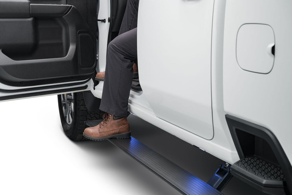 PowerStep Running Boards Plug N Play System For 2018-2019 Ford Expedition Max Model Gas only AMP Research