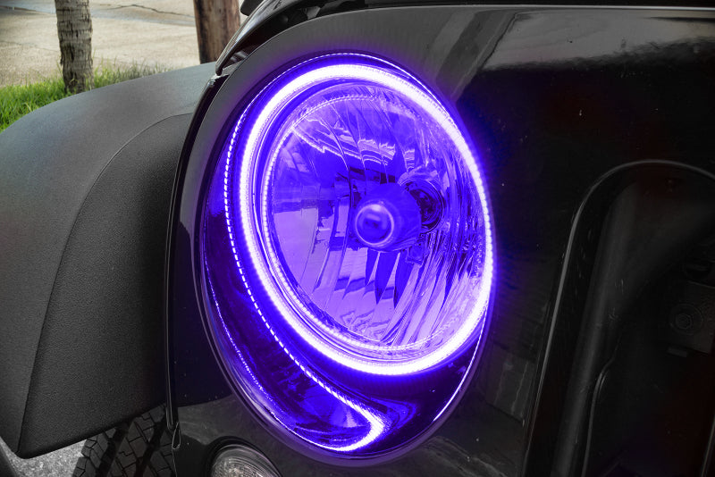 Oracle Jeep Wrangler JK 07-17 LED Waterproof Halo Kit - ColorSHIFT w/o Controller