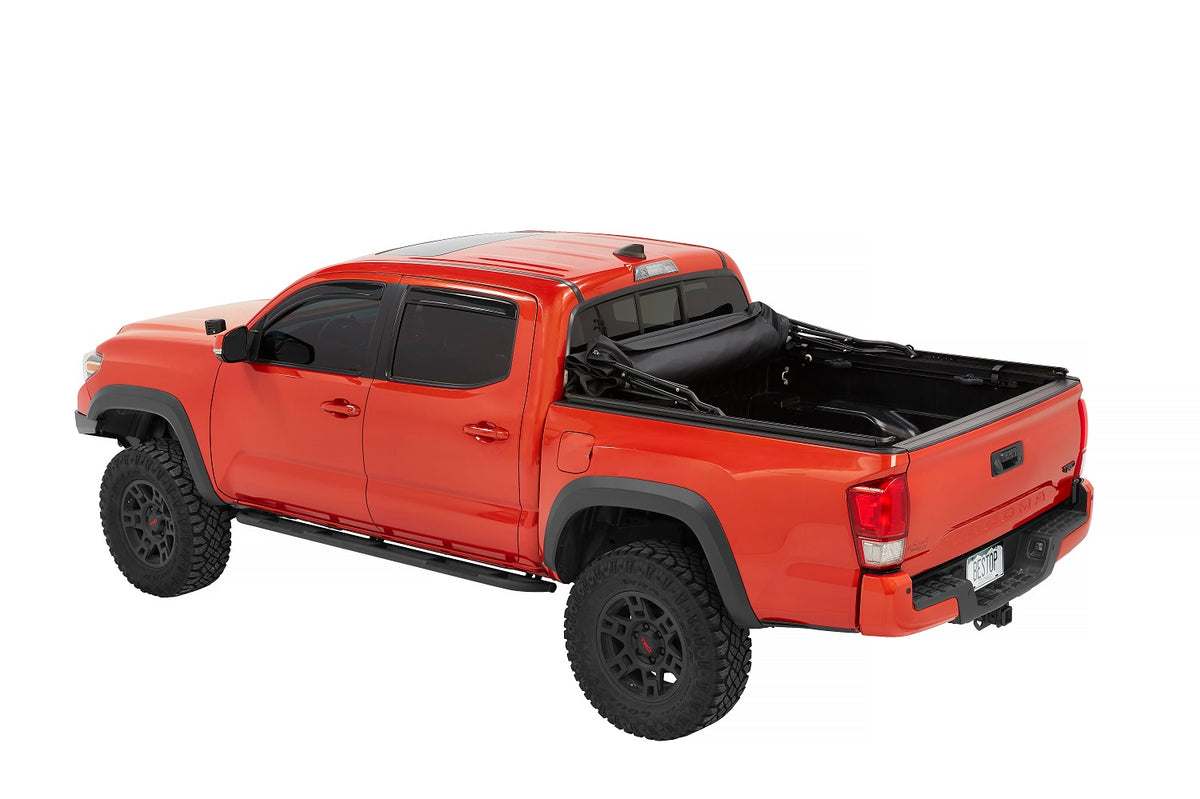 Supertop Truck Bed Cap 2 For Toyota 2005-2023 Tacoma Black Diamond PVC Coated Sailcloth No Drill Bestop