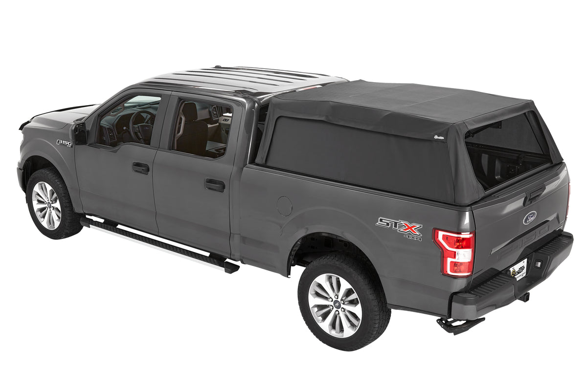 Supertop Truck Bed Cap 2 For Ford 2015-2024 F-150 Black Diamond PVC Coated Sailcloth No Drill Bestop