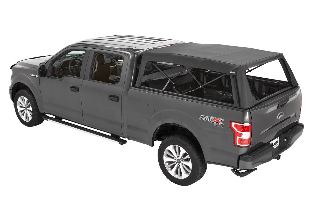 Supertop Truck Bed Cap 2 For Ford 2015-2024 F-150 Black Diamond PVC Coated Sailcloth No Drill Bestop