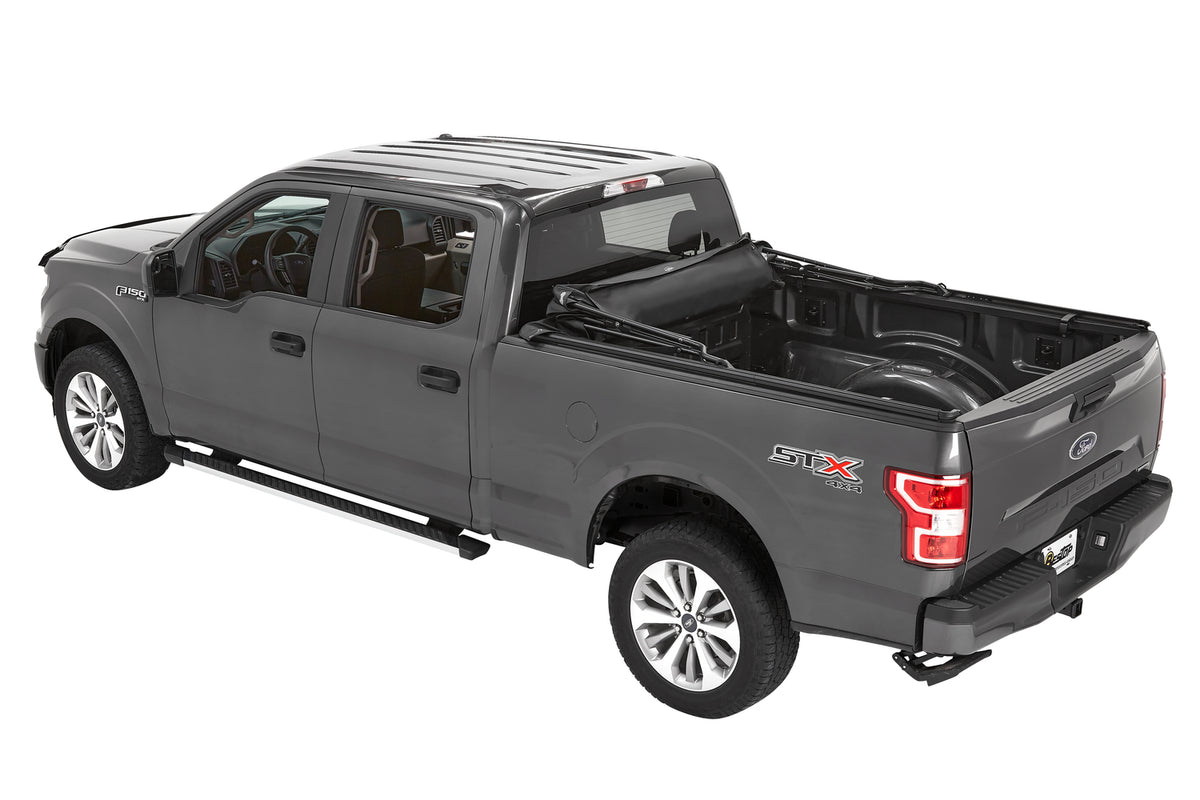 Supertop Truck Bed Cap 2 For Ford 2015-2024 F-150 Black Diamond PVC Coated Sailcloth No Drill Bestop