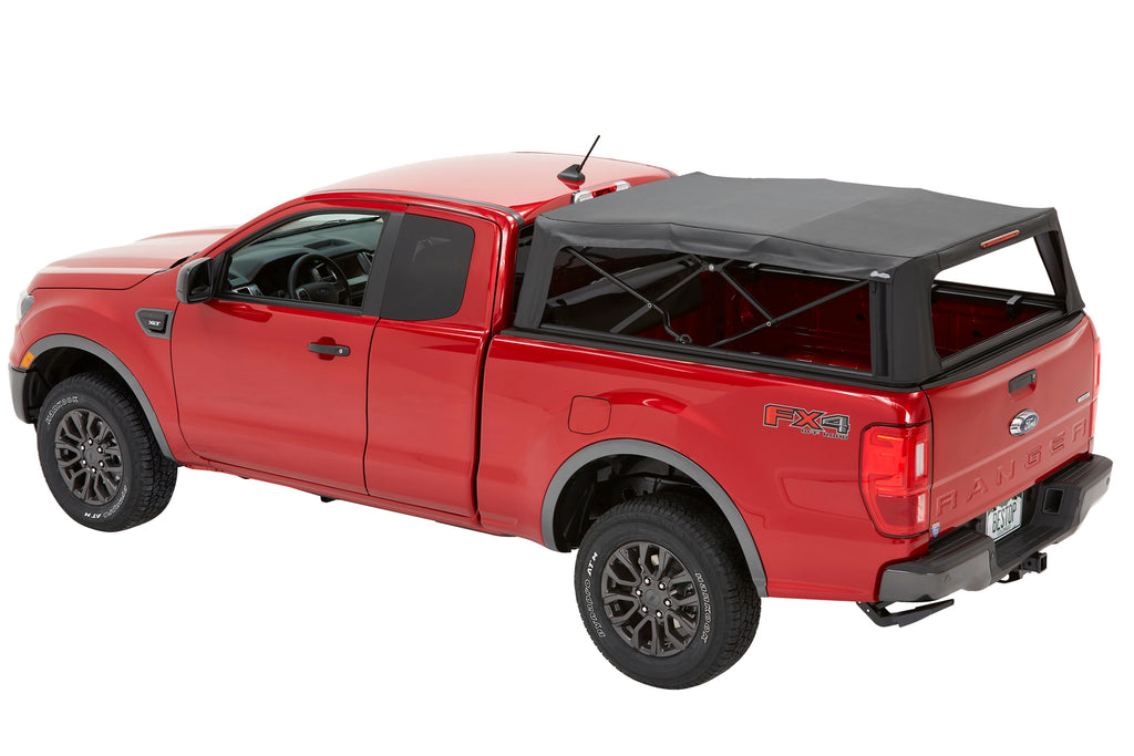 Supertop Truck Bed Cap 2 For Ford 2019-2024 Ranger Black Diamond PVC Coated Sailcloth No Drill Bestop
