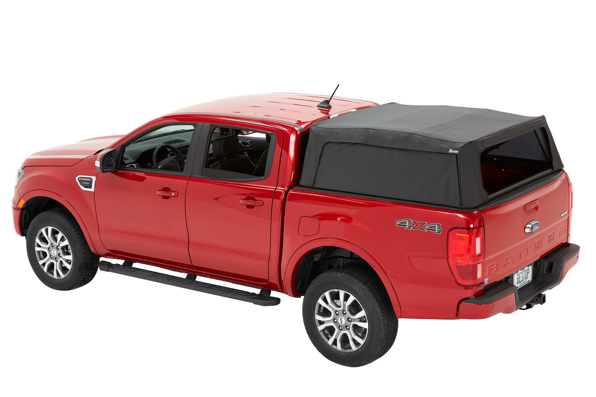 Supertop Truck Bed Cap 2 For Ford 2019-2024 Ranger Black Diamond PVC Coated Sailcloth No Drill Bestop