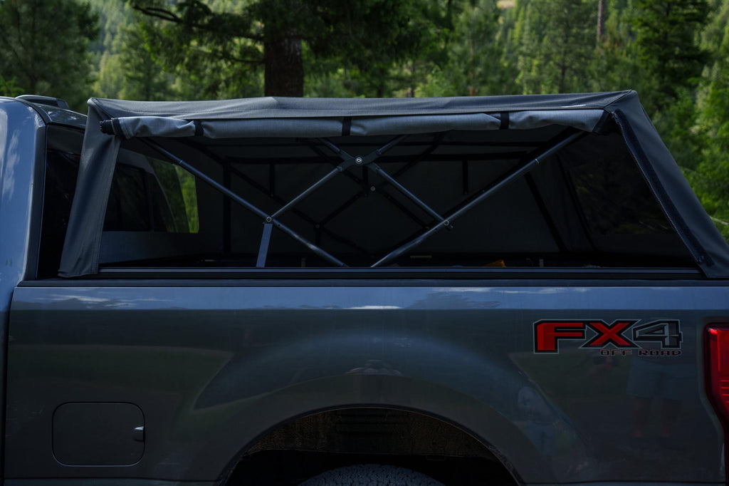 Supertop Truck Bed Cap 2 For Ford 2017-2024 F-250SD/F-350SD 6.8 Foot Black Diamond PVC Coated Sailcloth No Drill Bestop