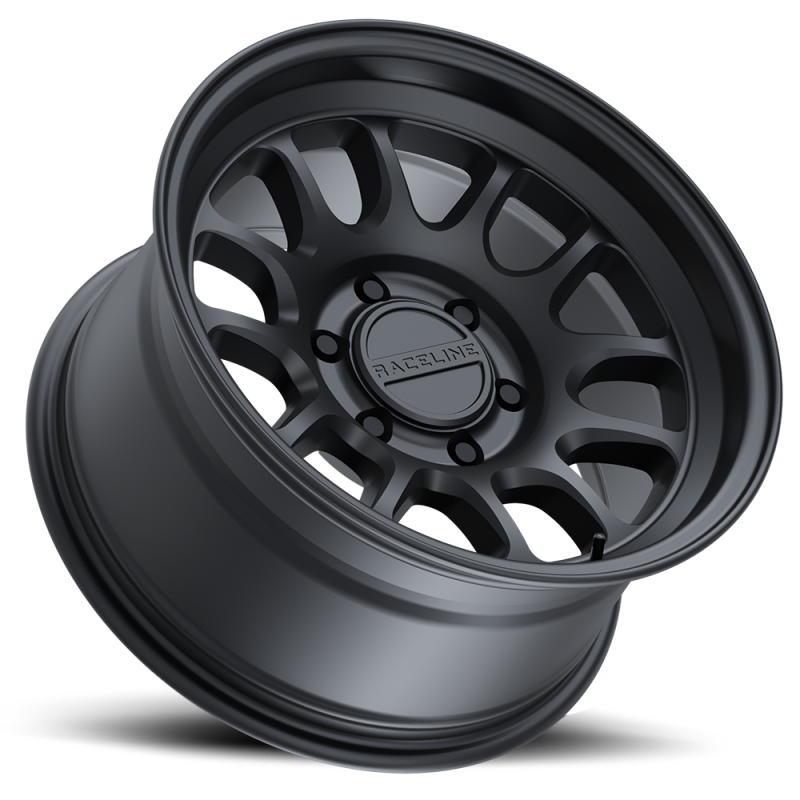 Raceline 958B Rogue 16x8in / 5x139.7 BP / 0mm Offset / 106.5mm Bore - Satin Black Wheel