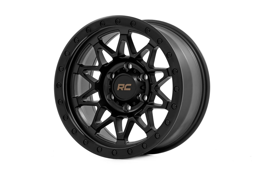 78 Series Wheel Simulated Beadlock Black 17x8.5 Rough Country