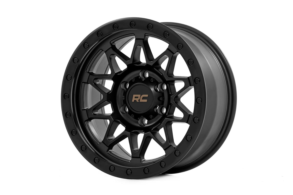 78 Series Wheel Simulated Beadlock Black 17x8.5 Rough Country