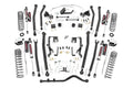 4.0 Inch Jeep Long Arm Suspension Lift Kit w/ Vertex Adjustable Reservoir Shocks 07-11 Wrangler JK 2-door Rough Country