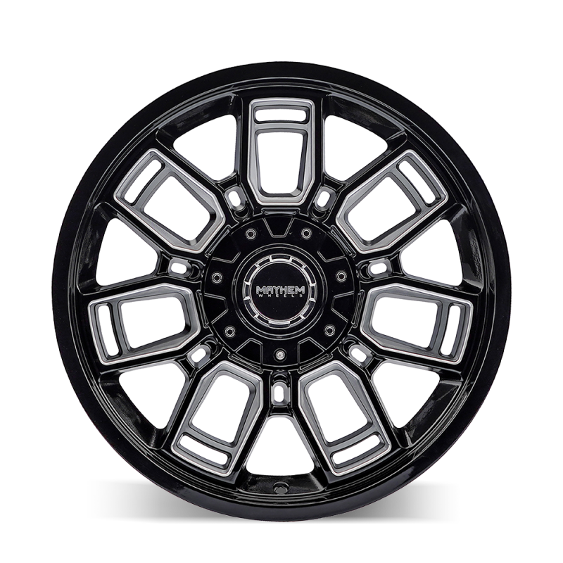 Mayhem 8118 Ordinance 20x9 / 5x127/139.7 BP / 87.1mm Hub Gloss Black Wheel w/ Milled Spokes