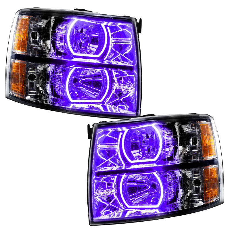 Oracle 07-13 Chevy Silverado SMD HL - Black - Square Style - w/ Simple Controller