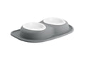 WeatherTech Pet Feeding System Double Low 32oz 3in. Poly Bowl - Dark Grey