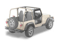 Bestop 97-06 Jeep Wrangler TJ Upper Fabric Doors (Black Diamond)