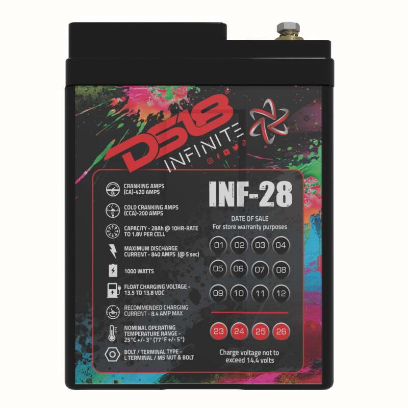 DS18 1000 Watts 28 AH Infinite AGM Power Cell Battery