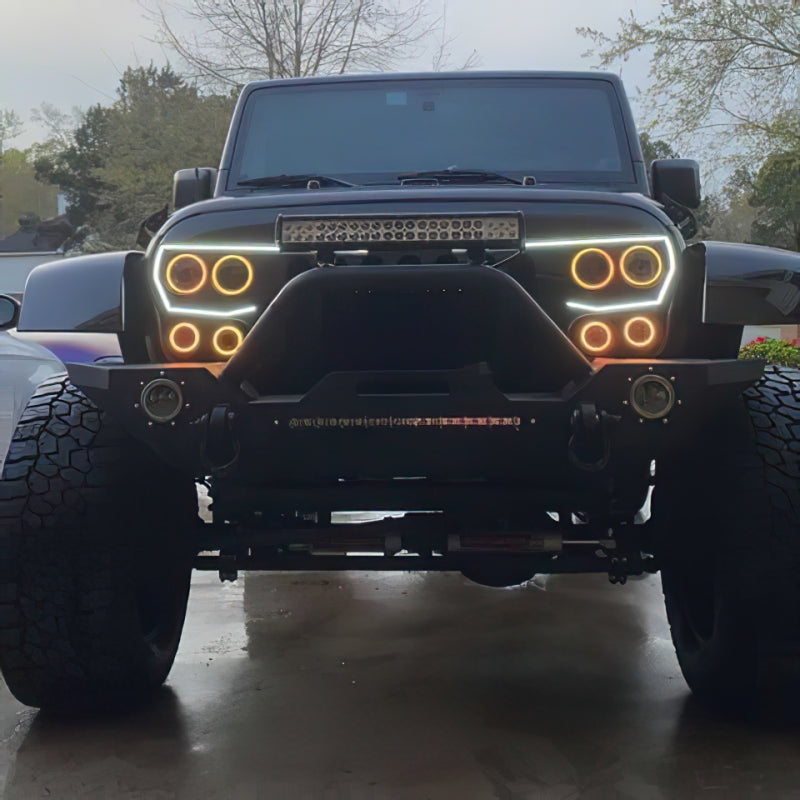 Oracle Vector Jeep Wrangler JK Grille Halo Kit - ColorSHIFT w/ Simple Controller