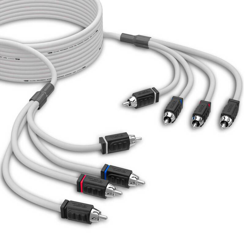 DS18 Marine Grade Tinned Copper OFC RCA Wires 4-Channel 25 Feet