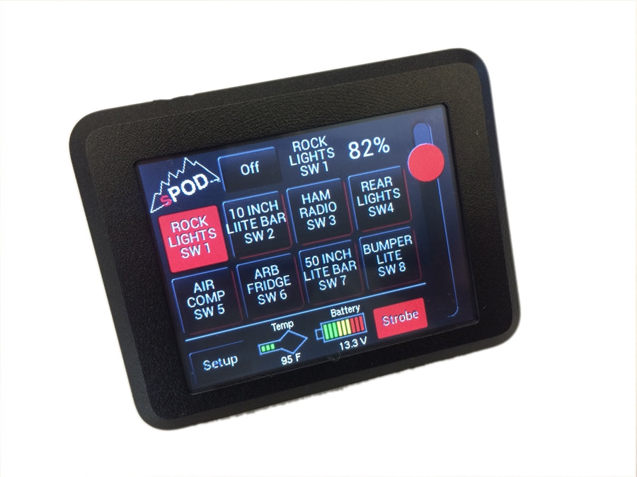 TJ Switch Panel 8 Circuit Source SE W/Touchscreen 97-06 Wrangler TJ sPOD