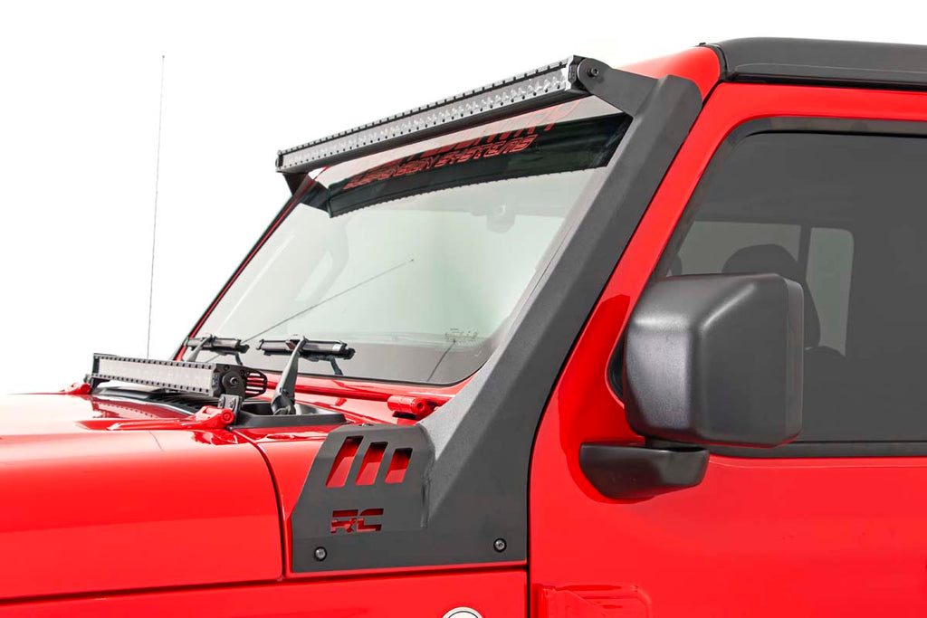 LED Light Kit Windshield 50 Inch Spectrum Single Row Jeep Gladiator JT/Wrangler JL (18-26) Rough Country