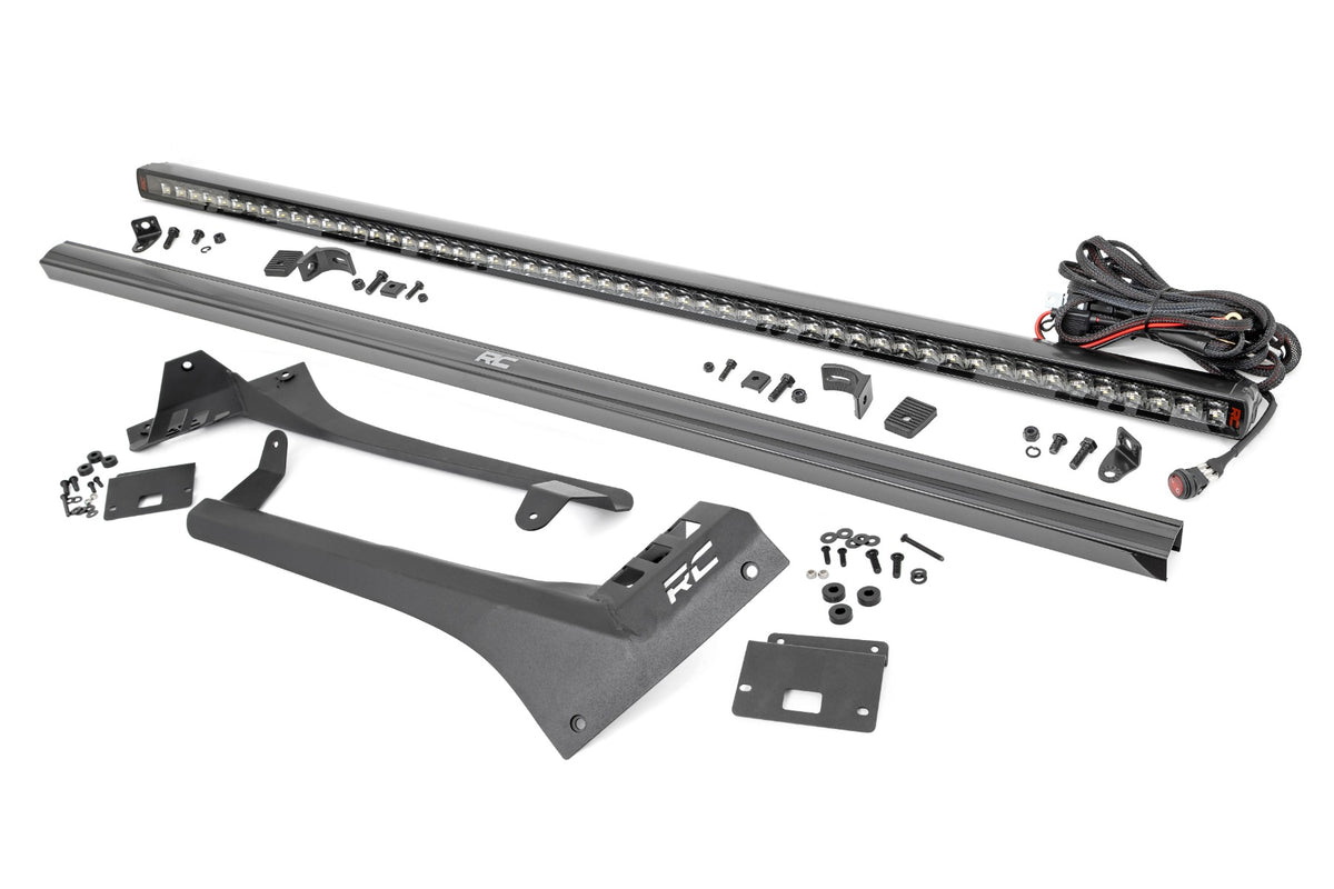 LED Light Kit Windshield 50 Inch Spectrum Single Row Jeep Gladiator JT/Wrangler JL (18-26) Rough Country