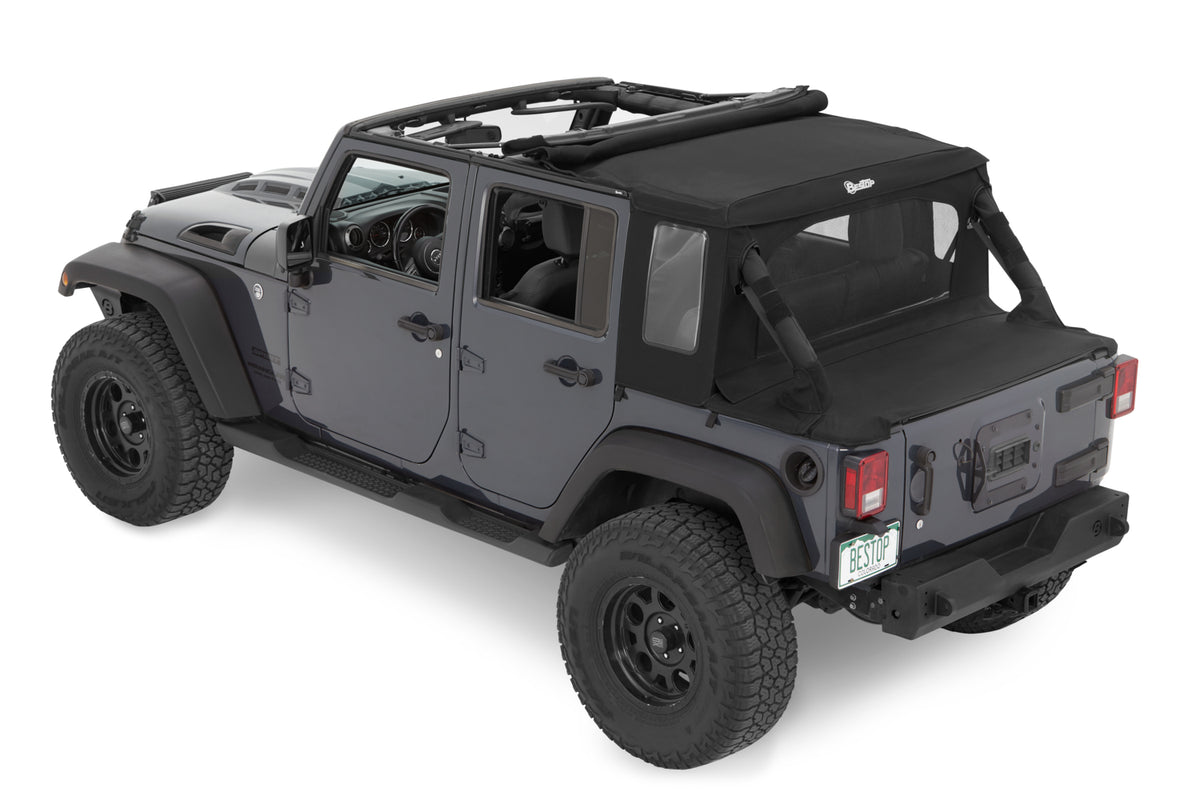 Jeep Wrangler Halftop Soft Top Conversion Kit For Jeep 2007-2018 Wrangler JK 4 Door Bestop