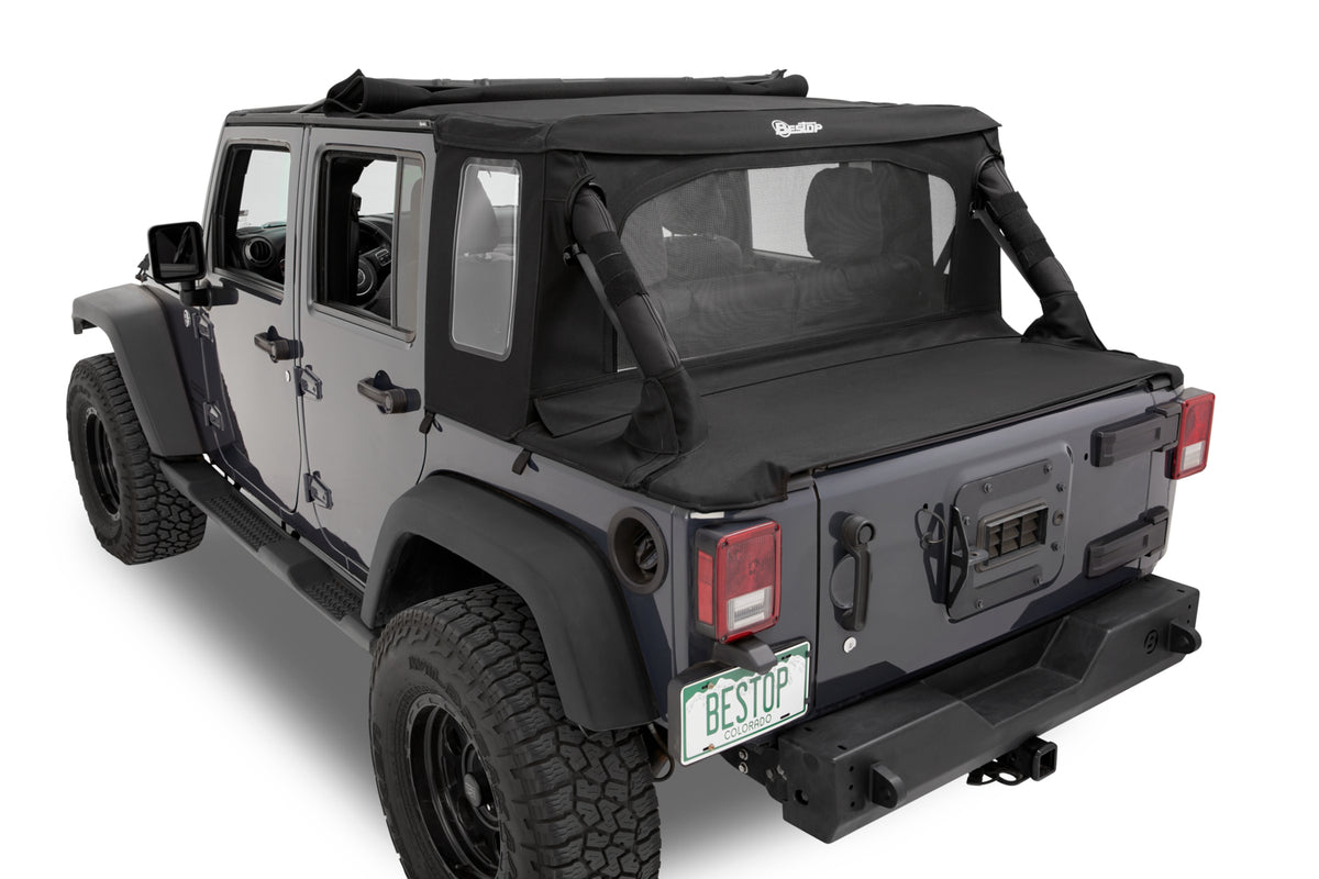 Jeep Wrangler Halftop Soft Top Conversion Kit For Jeep 2007-2018 Wrangler JK 4 Door Bestop