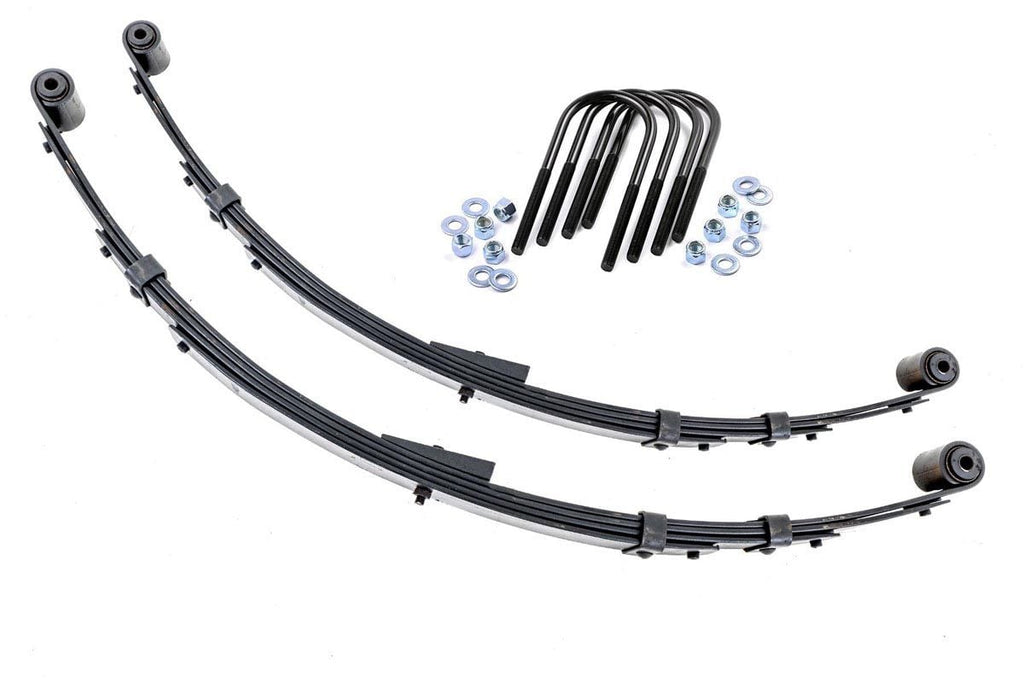 Rear Leaf Springs 4 Inch Lift Pair Jeep Wrangler YJ 4WD (1987-1995) Rough Country