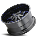 Mayhem Offroad Wheels Warrior 8015 BL 17x9 Prism Blue Black Cast Aluminum