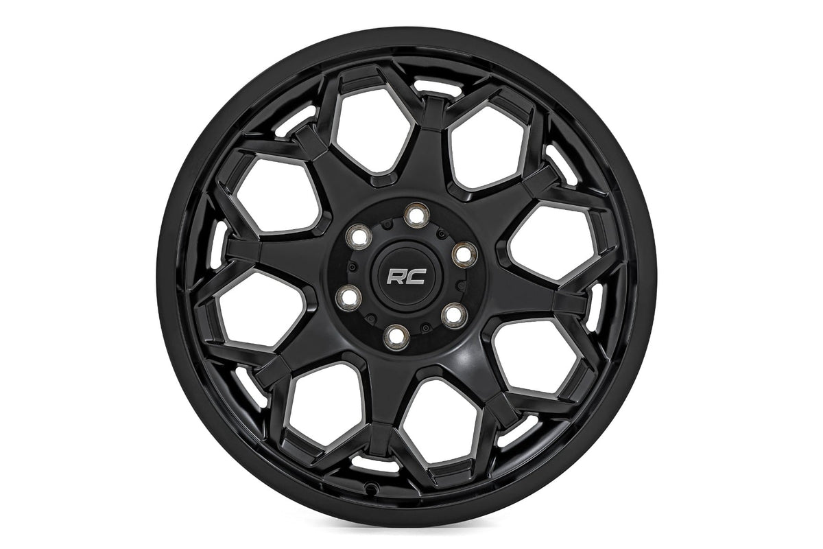 80 Series Wheel One-Piece Semi Gloss Black 20x10 Rough Country