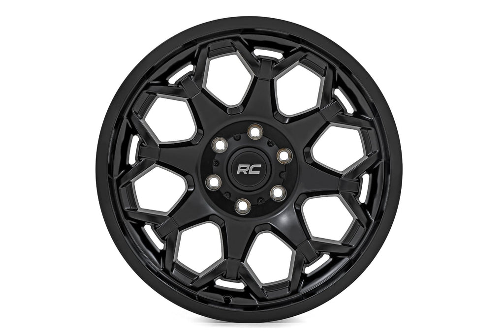 80 Series Wheel One-Piece Semi Gloss Black 20x10 Rough Country