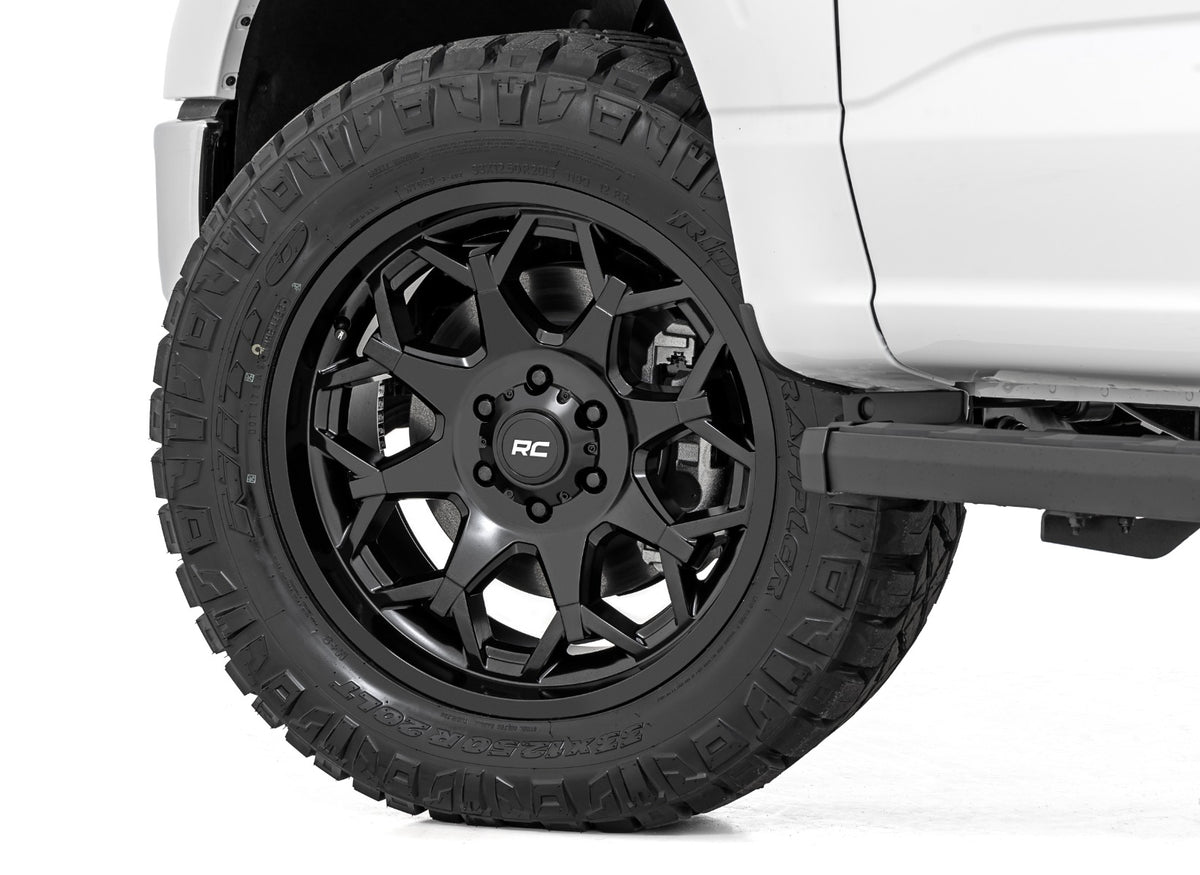80 Series Wheel One-Piece Semi Gloss Black 20x10 Rough Country