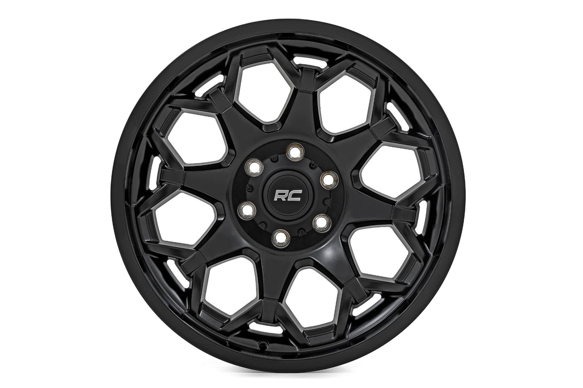 80 Series Wheel One-Piece Semi Gloss Black 20x10 Rough Country