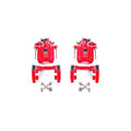 Power Stop 00-06 Audi TT Quattro (w/Non Vented Rotors Only) Rear Red Calipers w/Brackets - Pair