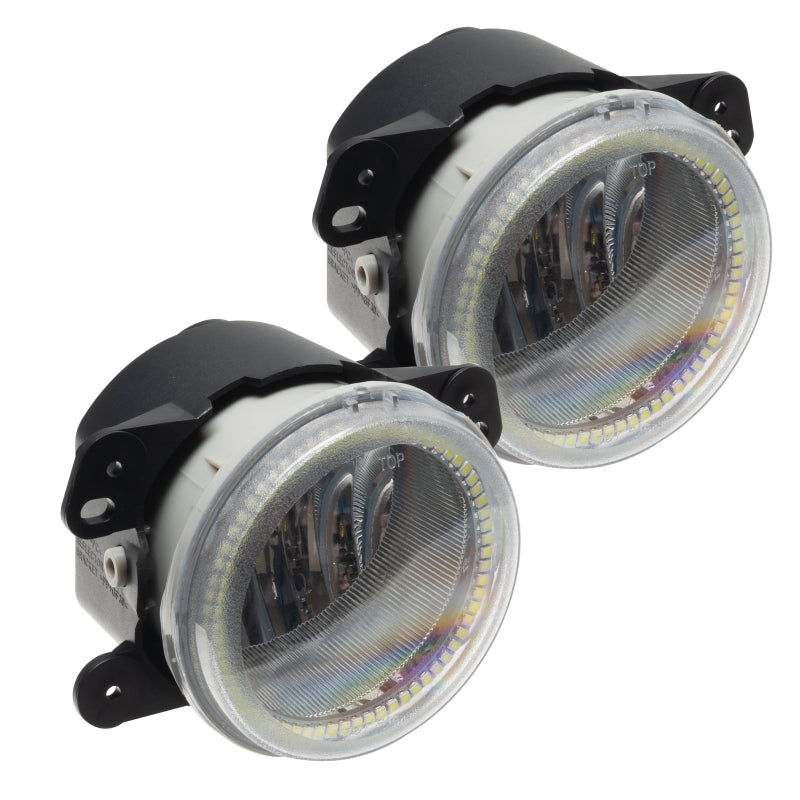 Oracle Lighting 07-09 Jeep Wrangler JK Pre-Assembled LED Halo Fog Lights -UV/Purple
