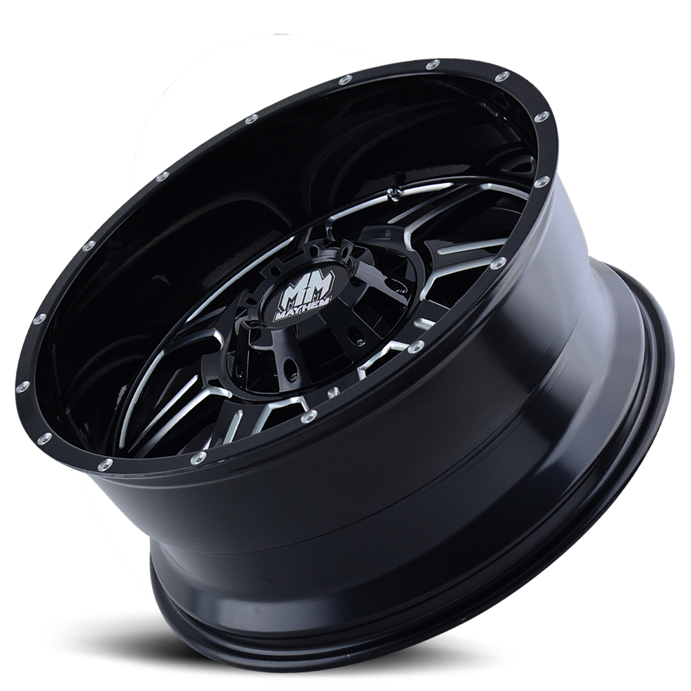 Mayhem Offroad Wheels Monstir 8100 GB 22x10 Milled Spokes Black  Cast Aluminum