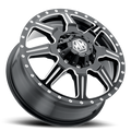 Mayhem Dually Wheels Monstir Dually 8101 GB-M 22x8.25 Front Dually Milled Spokes Black Cast Aluminum