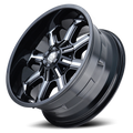 Mayhem Offroad Wheels Beast 8102 BK 17x9 Milled Spokes Black Cast Aluminum