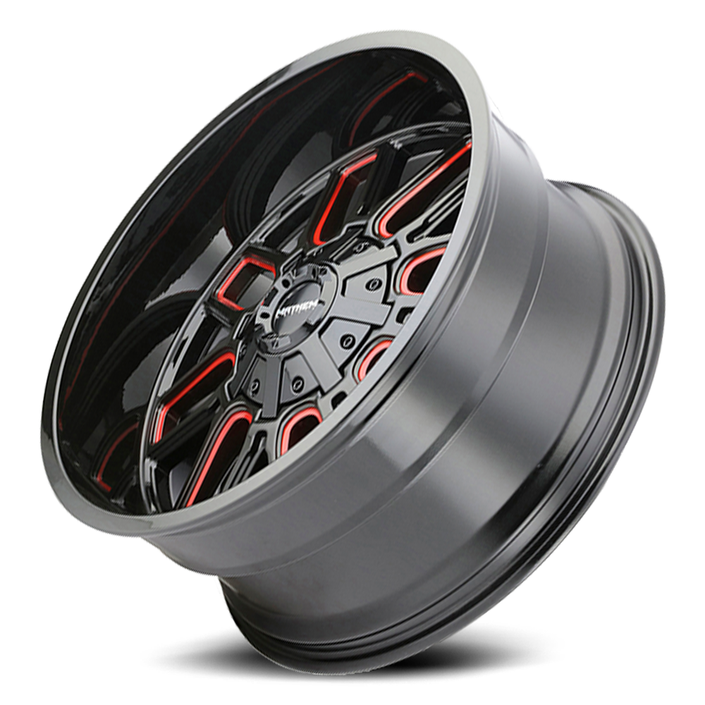 Mayhem Offroad Wheels Cogent 8107 RD 18x9 Prism Red Black Cast Aluminum