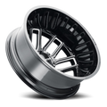 Mayhem Dually Wheels Cogent Dually 8107D 20x8.25 Outer Dually Milled Spokes Gloss Black Cast Aluminum