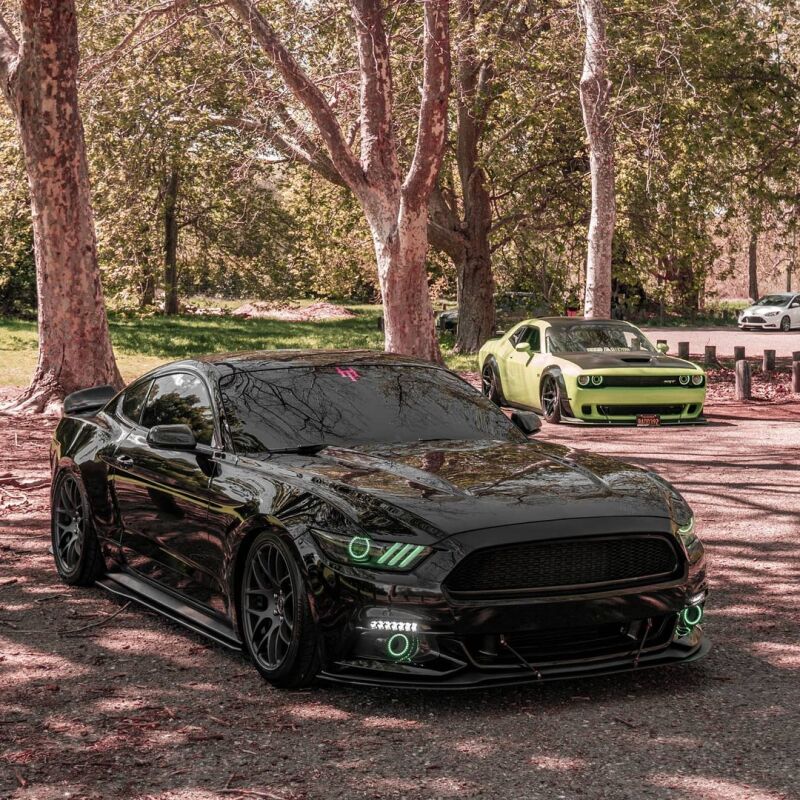 Oracle 15-17 Ford Mustang V6/GT/Shelby DRL w/ Halo Kit - ColorSHIFT w/ Simple Controller